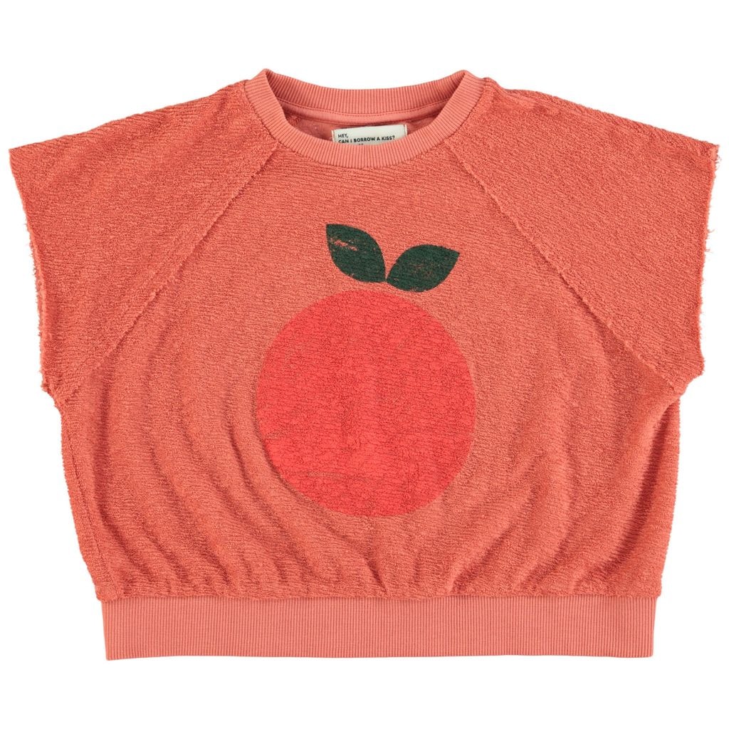 Short-sleeved Sweatshirt With Print Terracotta