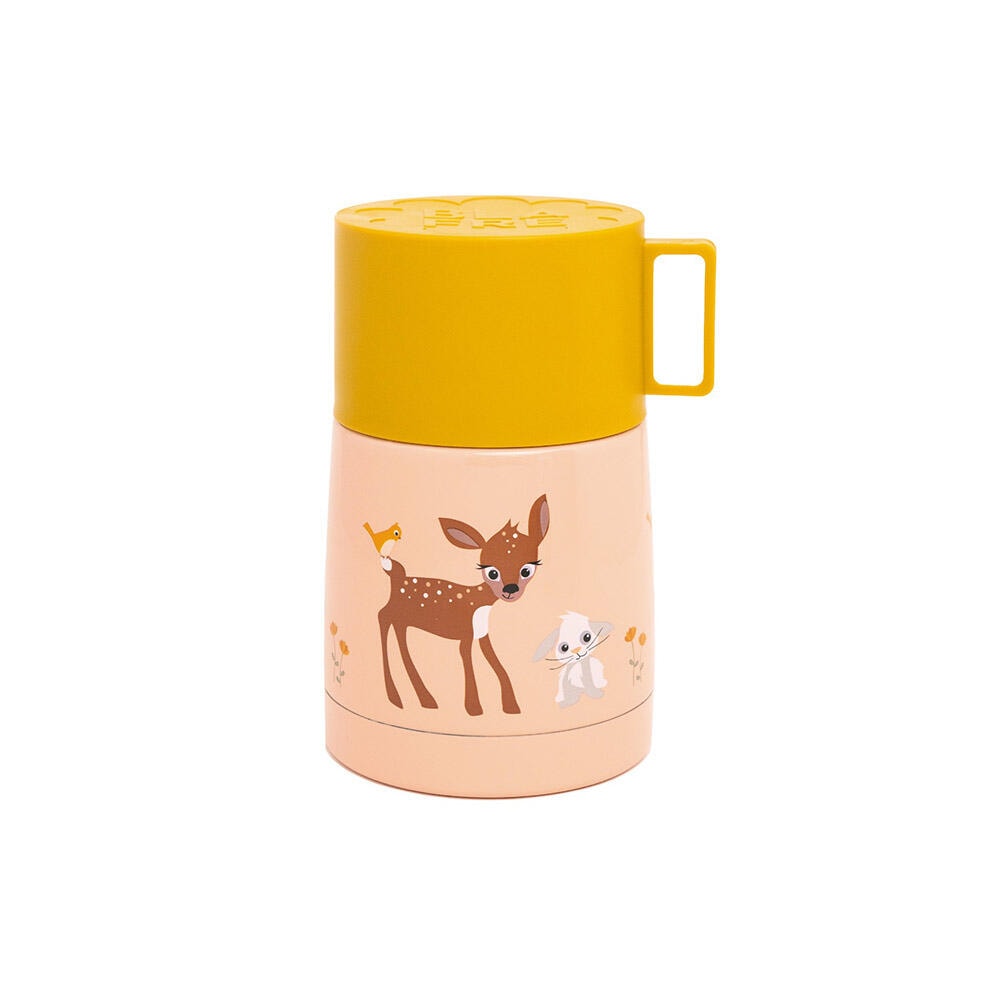 Blafree Food Jar 500 Ml Deer And Rabbit Pink/yellow 