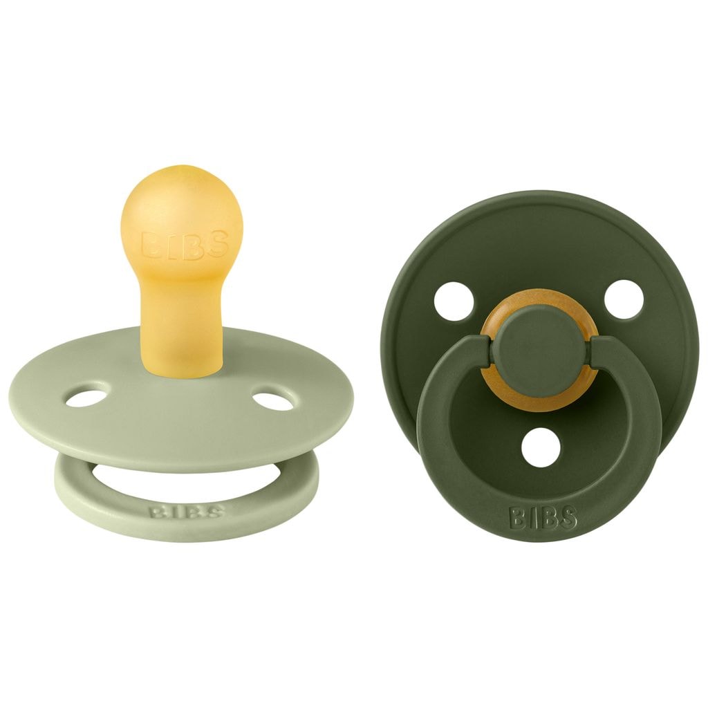 2-Pack BIBS Colour Latex Pacifier Sage / Hunter Green