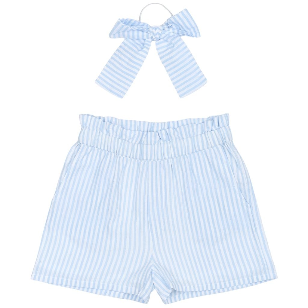 Nalani Shorts White Swan Striped
