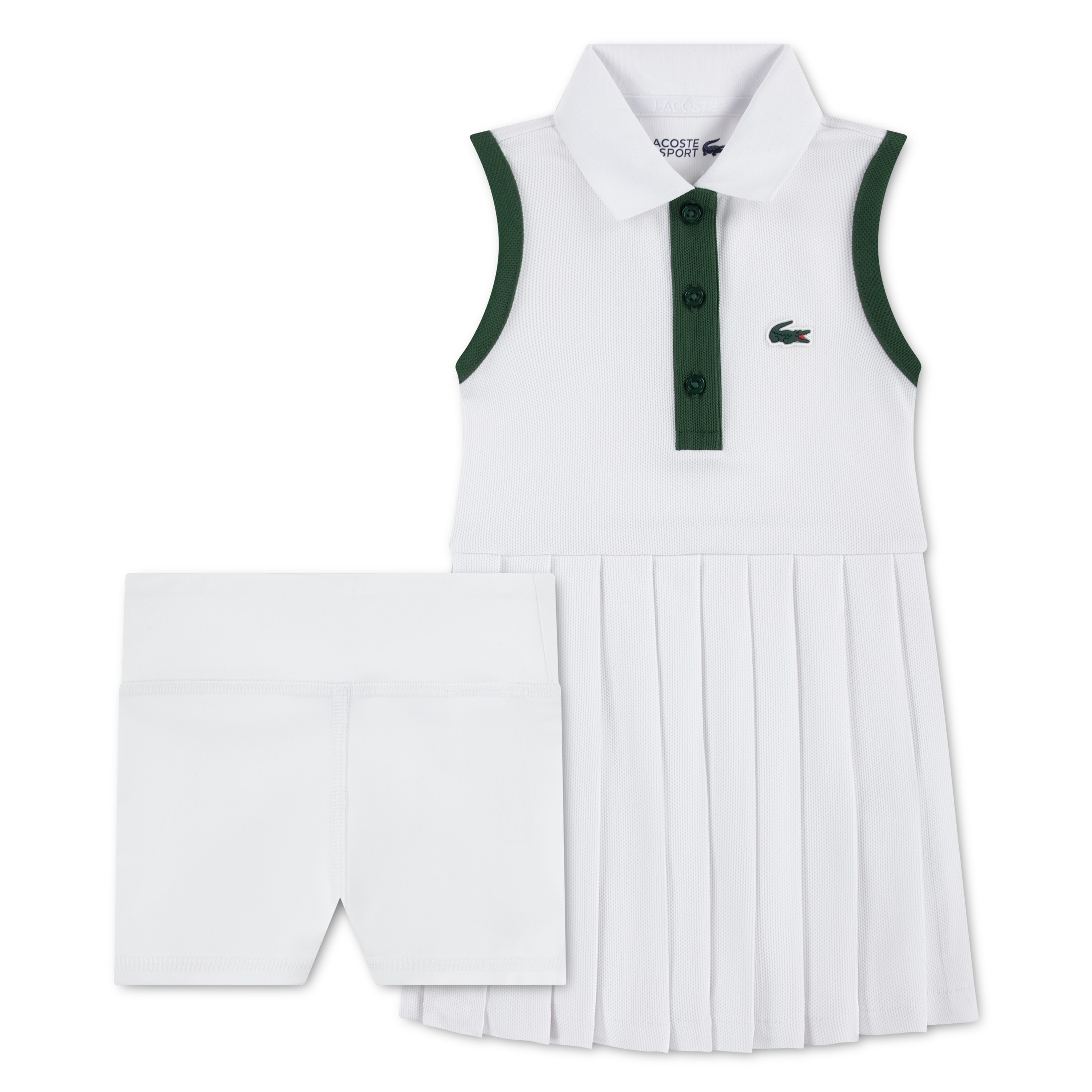 Heritage Pique Tennis Dress Blanc 