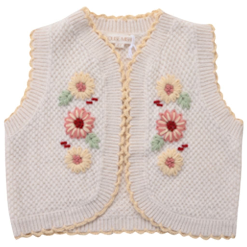 Sylna Knitted Vest Cream