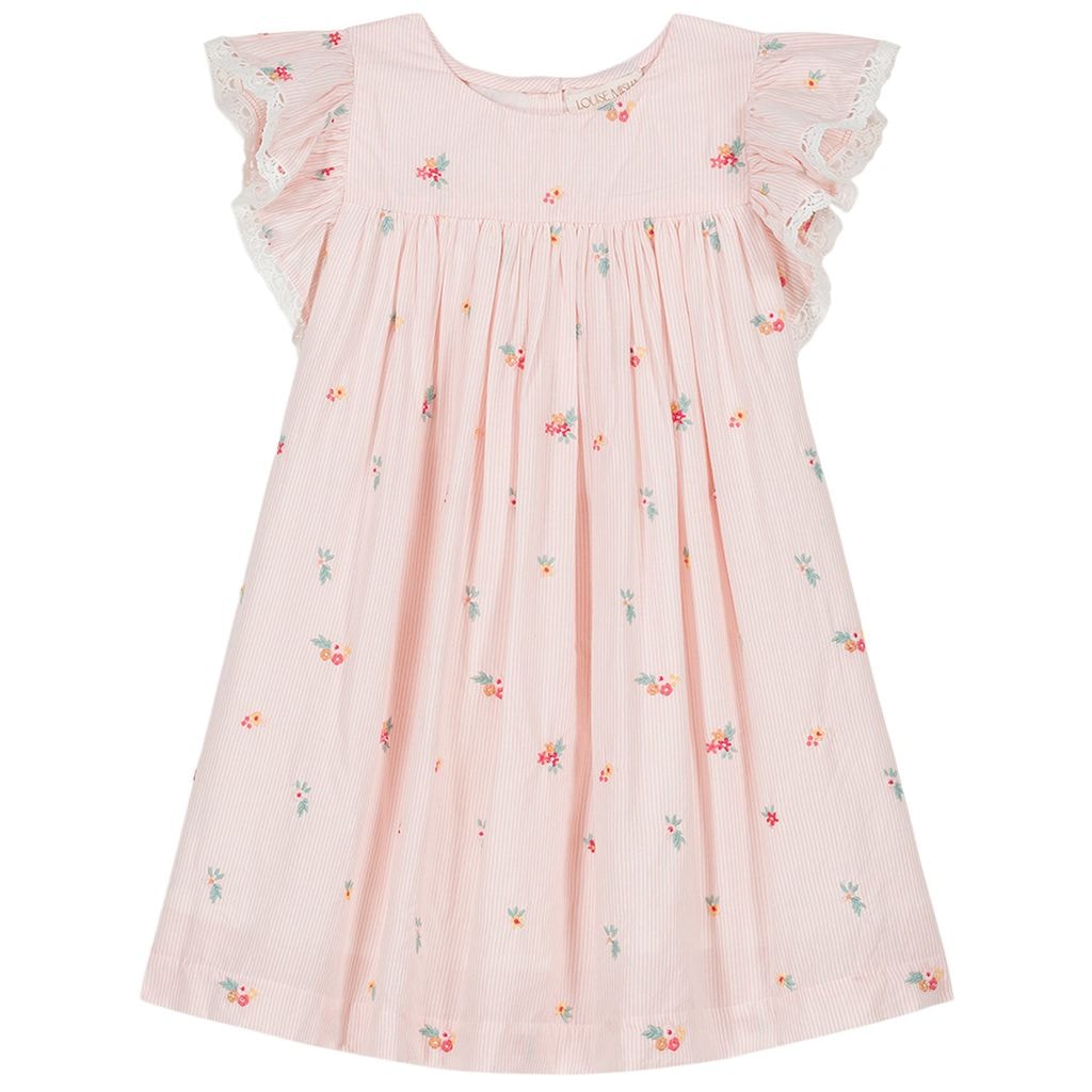 Shanti 드레스 Pink Bouquet Stripes
