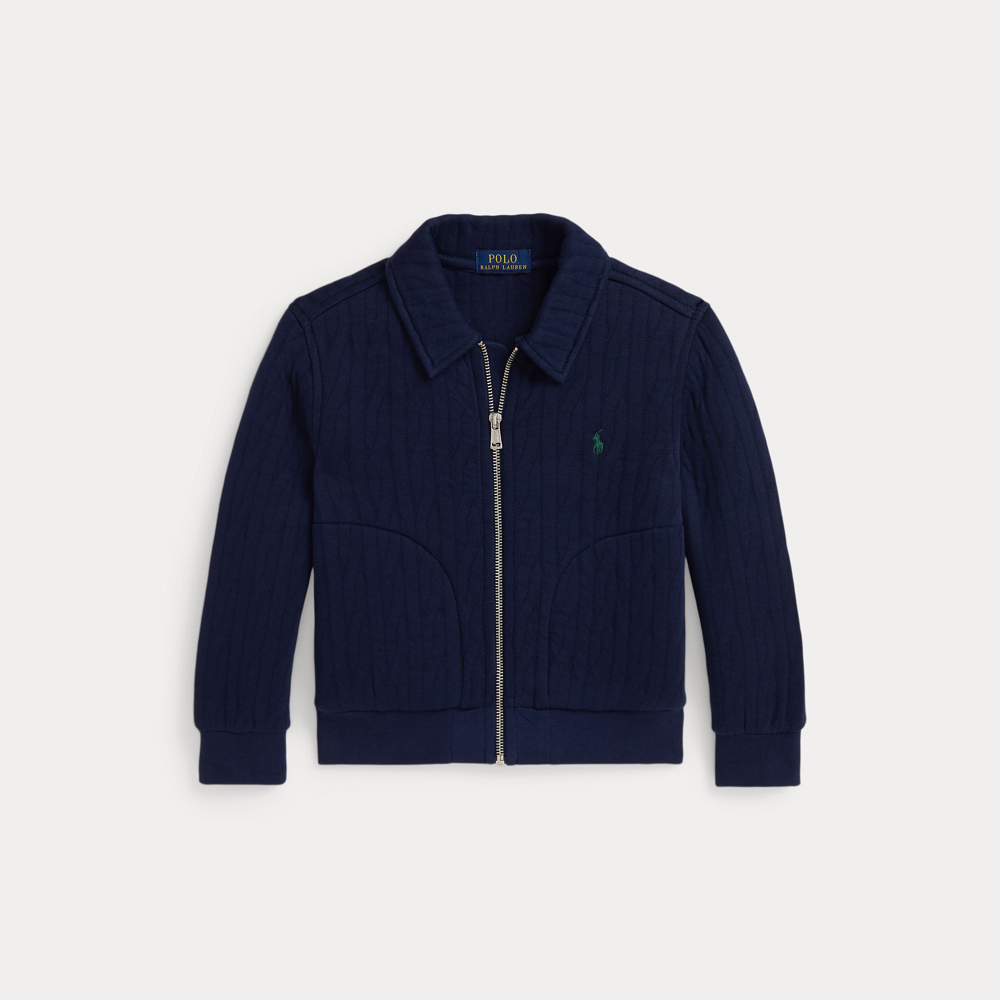 Kabelquiltad Jacka Refined Navy 