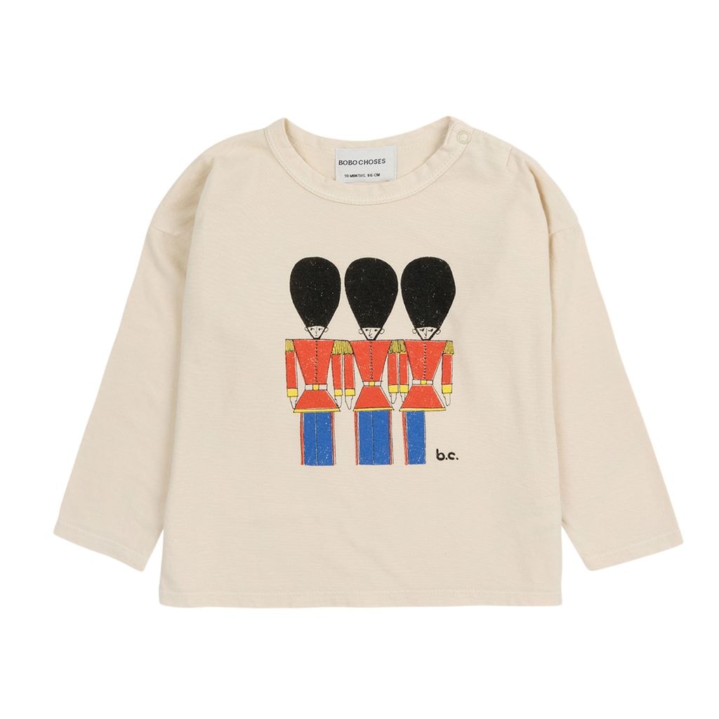 Little Tin Soldiers Long Sleeved Baby T-Shirt Off-white