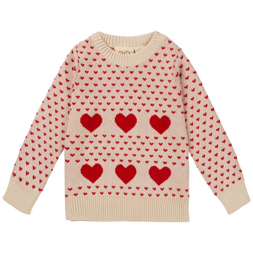 Zoe Knit Sweater Ruby Red/Cloud