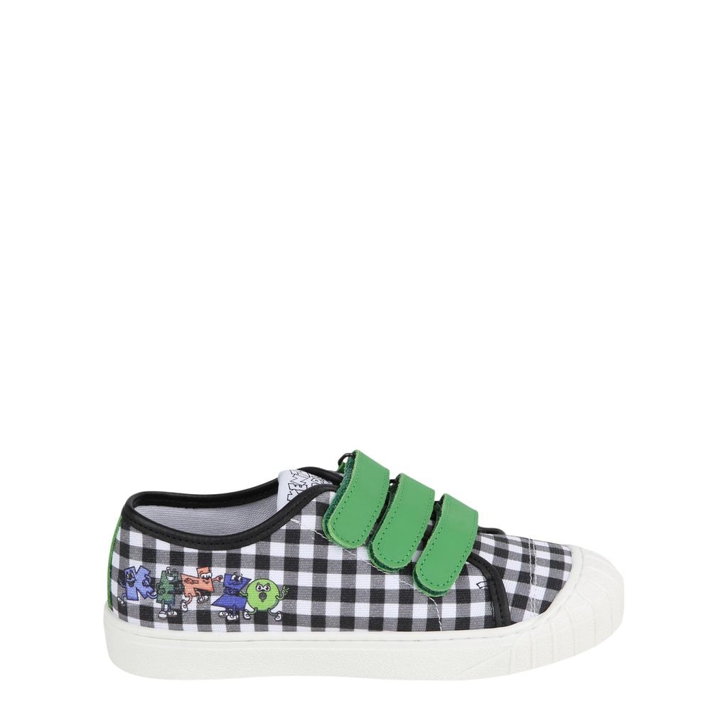 Gingham Sneakers Ivory