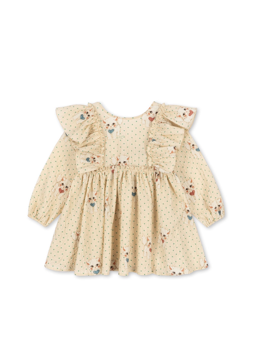 Elin Bow Dress Gots Dot Miao Mist