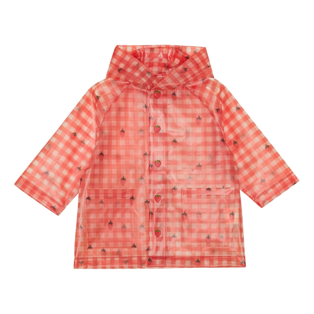Caila Raincoat Berry Gingham