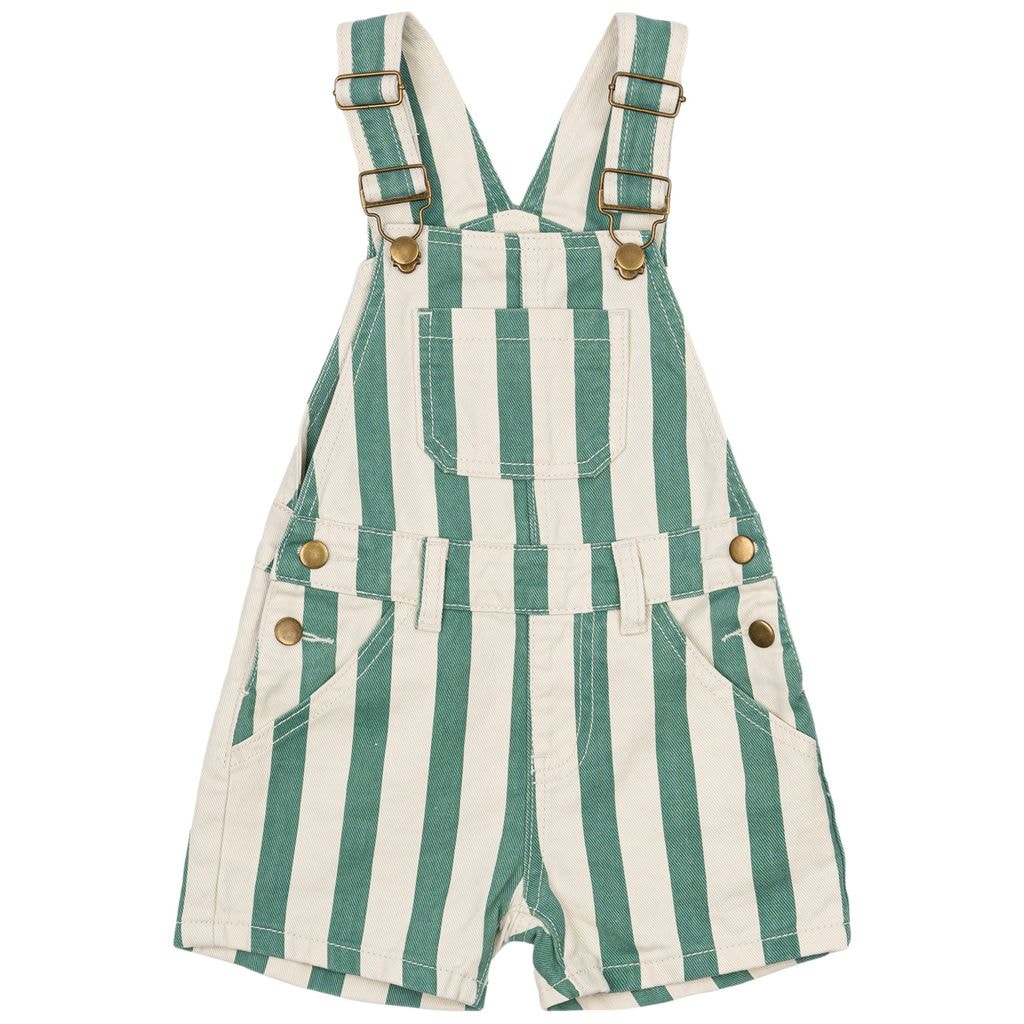 Newman Dungarees Bottle Green Striped