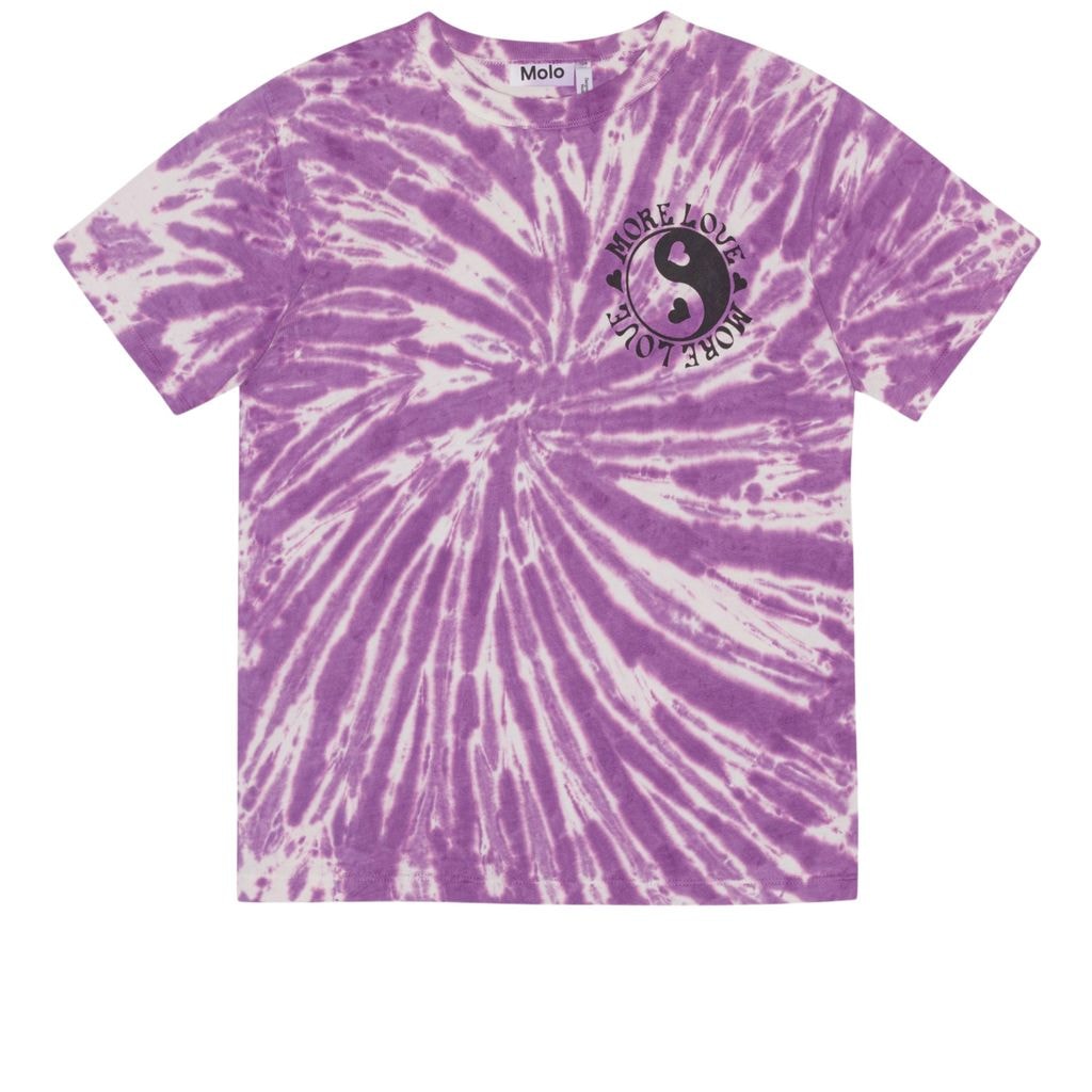 GOTS Riley T-paita Love Tie Dye