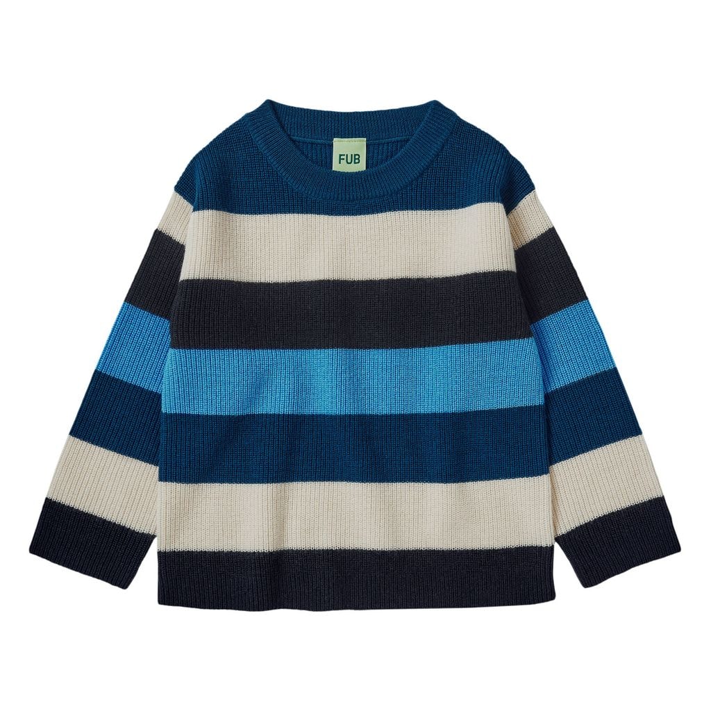 Klassinen villapaita Dark Navy/Ecru/Pond Blue/Deep Sky