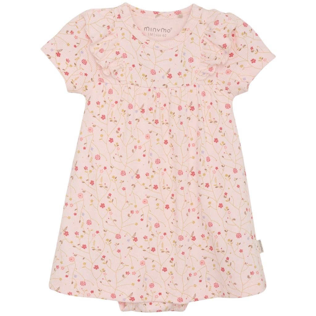 Blomstret Ribbet Bodykjole Dogwood
