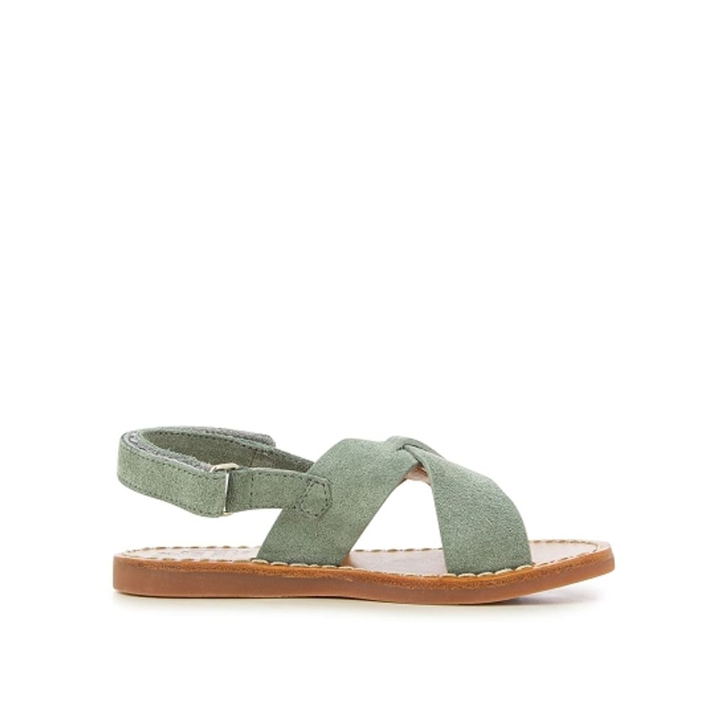 Plage Stitch Cross Sandals Gray