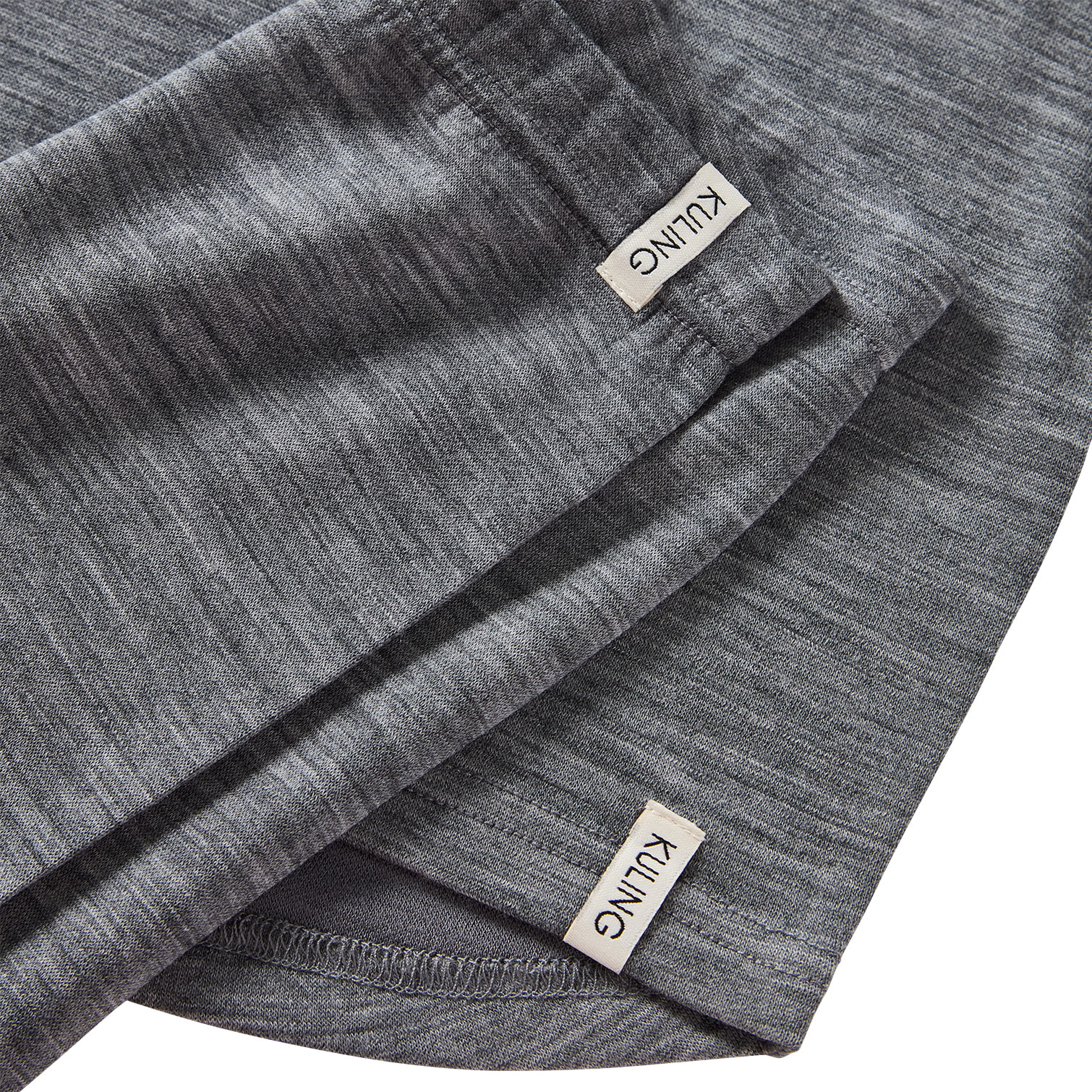 Gisborn Baselayer-sæt I Uld Og Bambus Dark Grey Melange