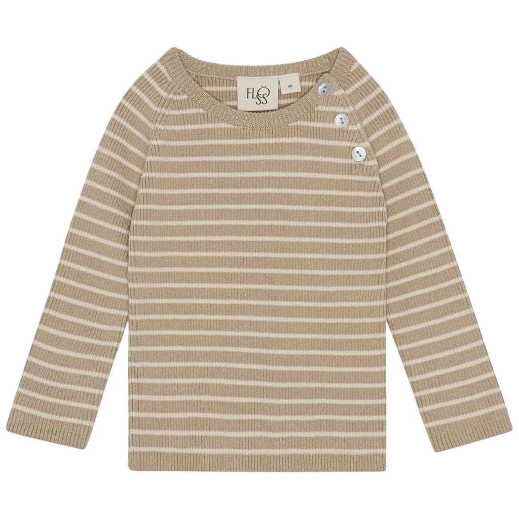 Flye Striped Sweater Sand