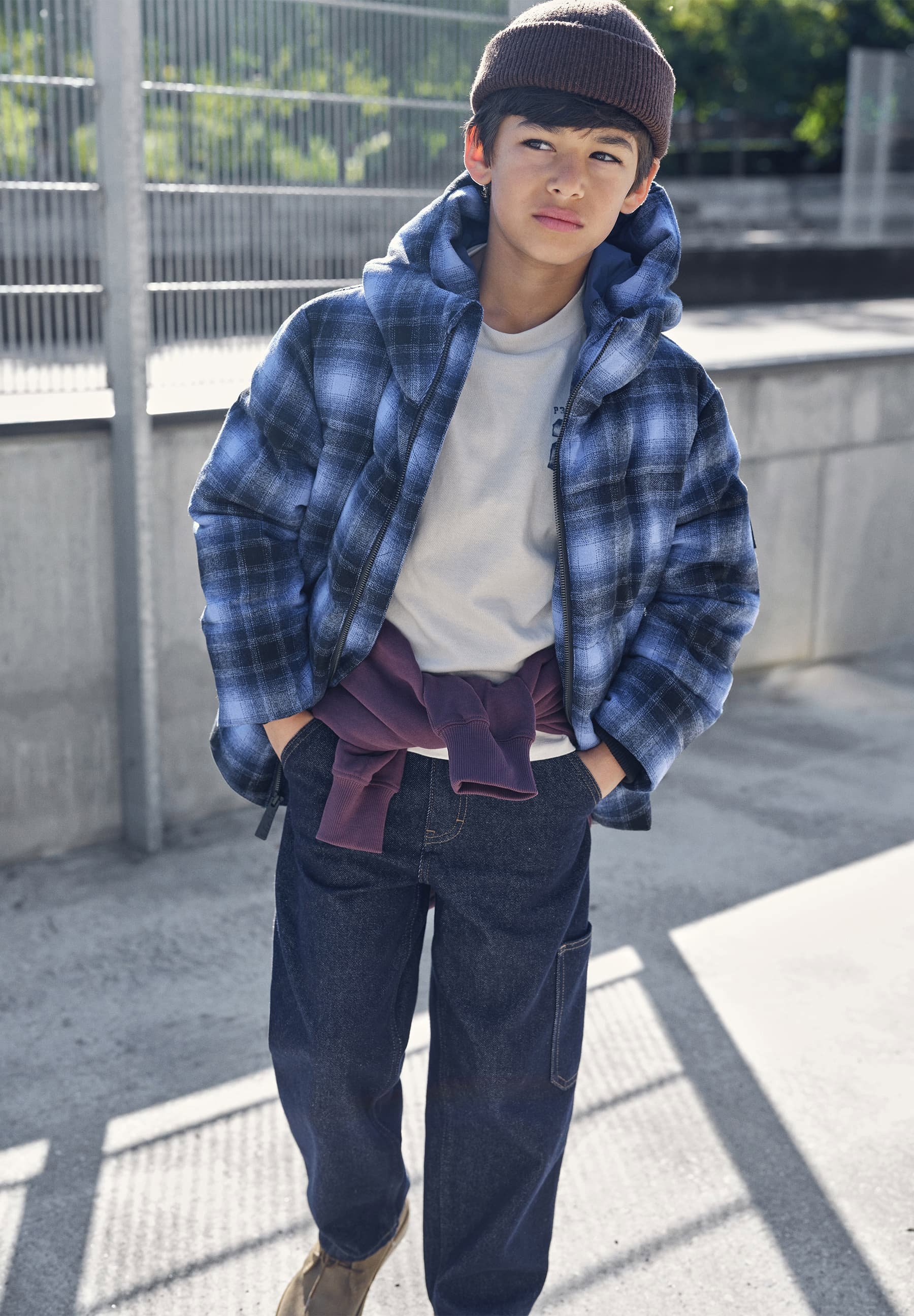 Hilo Vinterjacka Check Navy