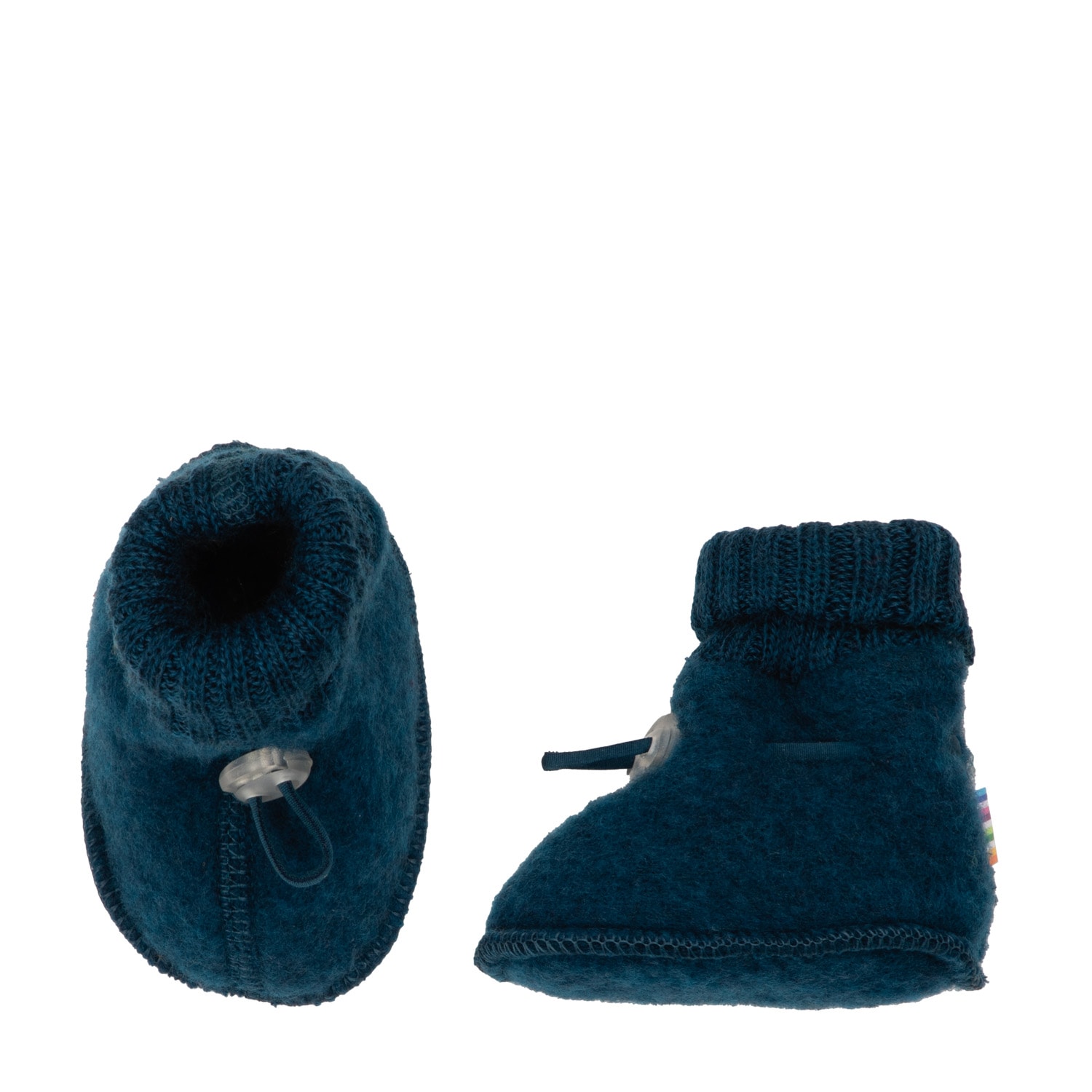 Booties I Mjuk Ull Dark Turquoise 