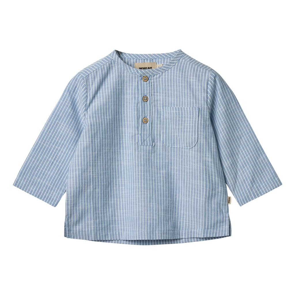 GOTS Bjørk Shirt Blue Stripe