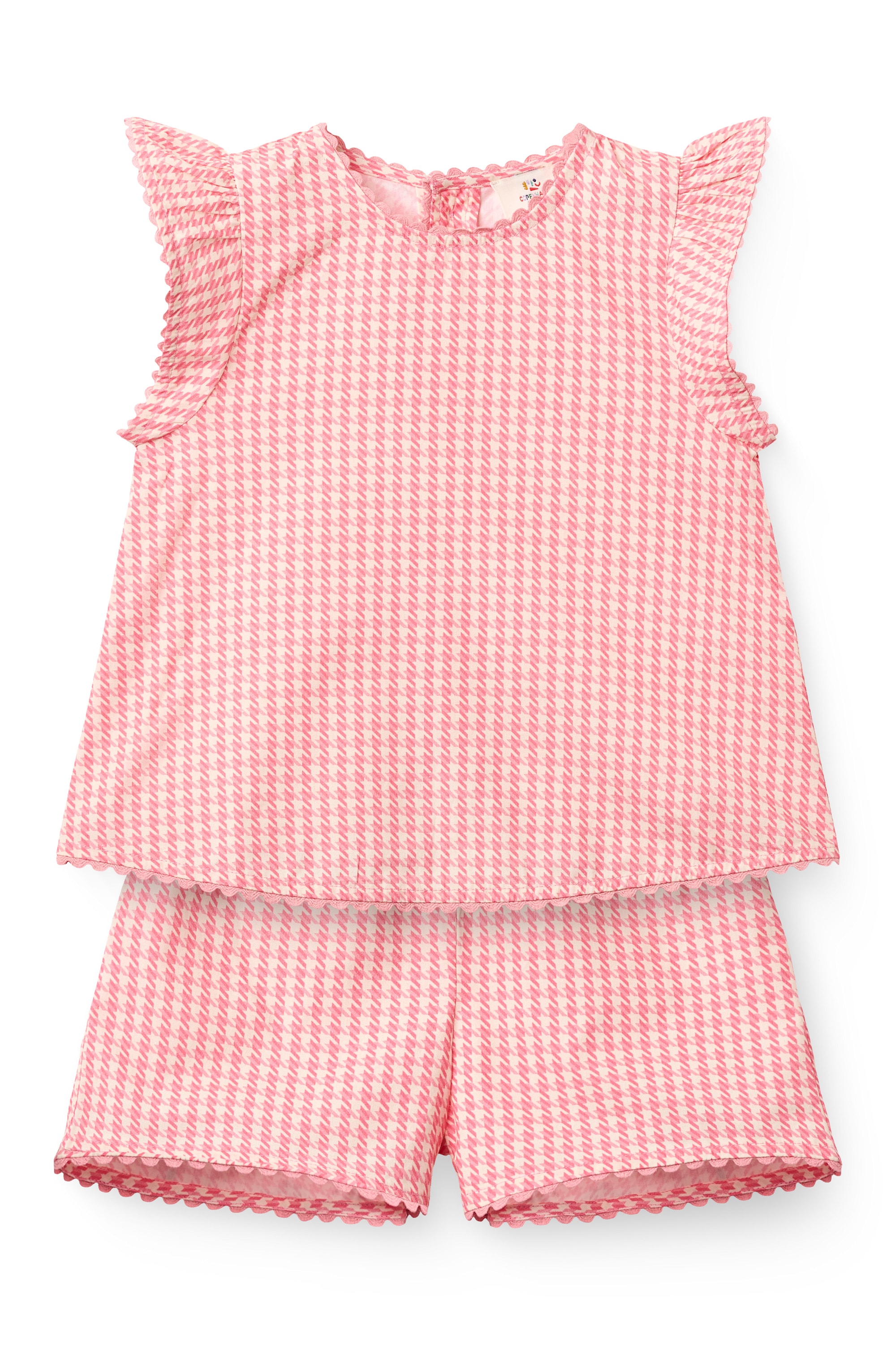 GOTS Sommarset Pink Houndstooth Mini 