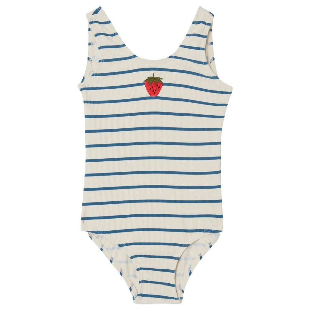 Milos Striped Swimsuit Blue