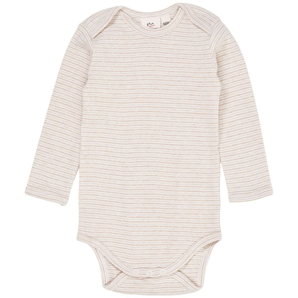 Striped Baby Body Beige
