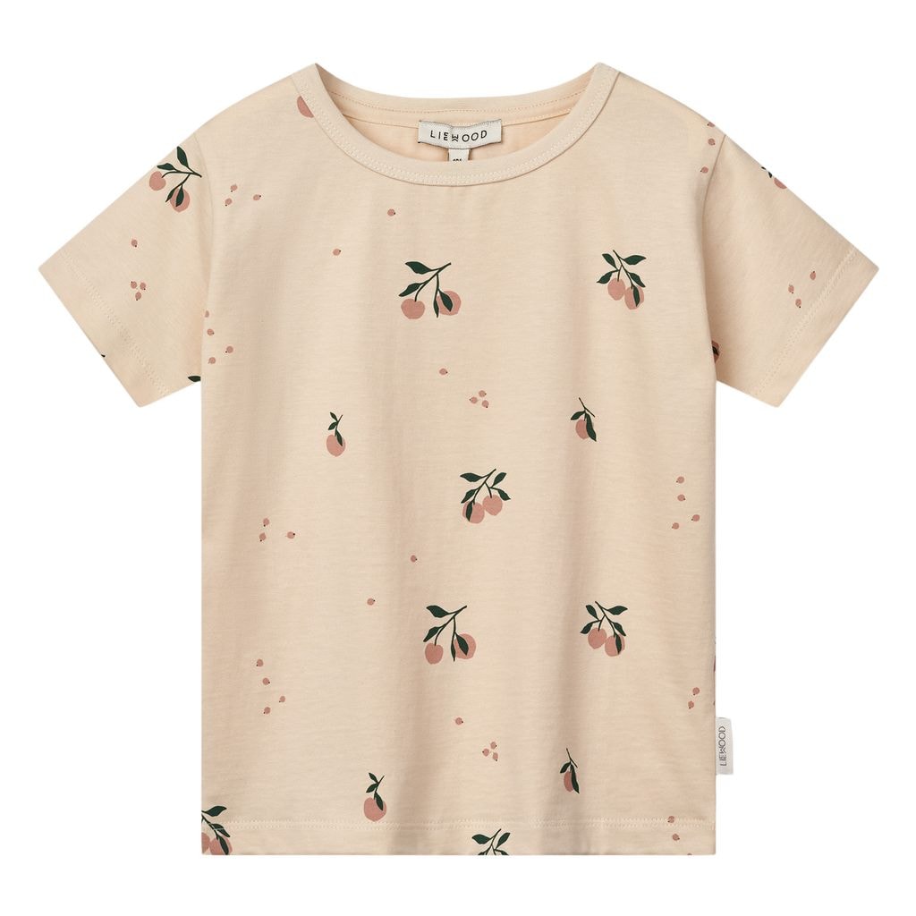 GOTS Apia Lyhythihainen T-paita Peach Sea Shell