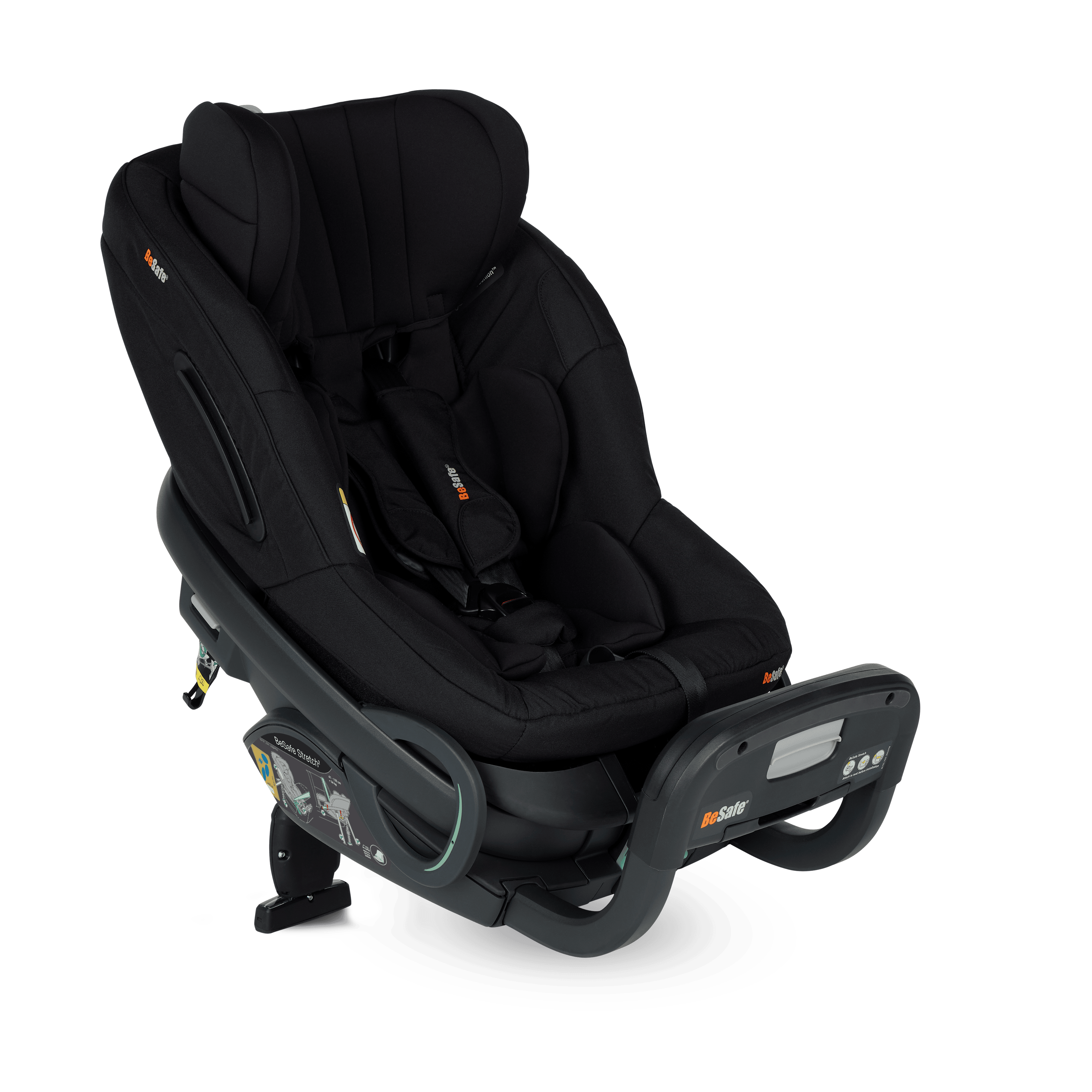 Stretch² Bilbarnstol 6M-7Y / 61-125 Cm Fresh Black Cab