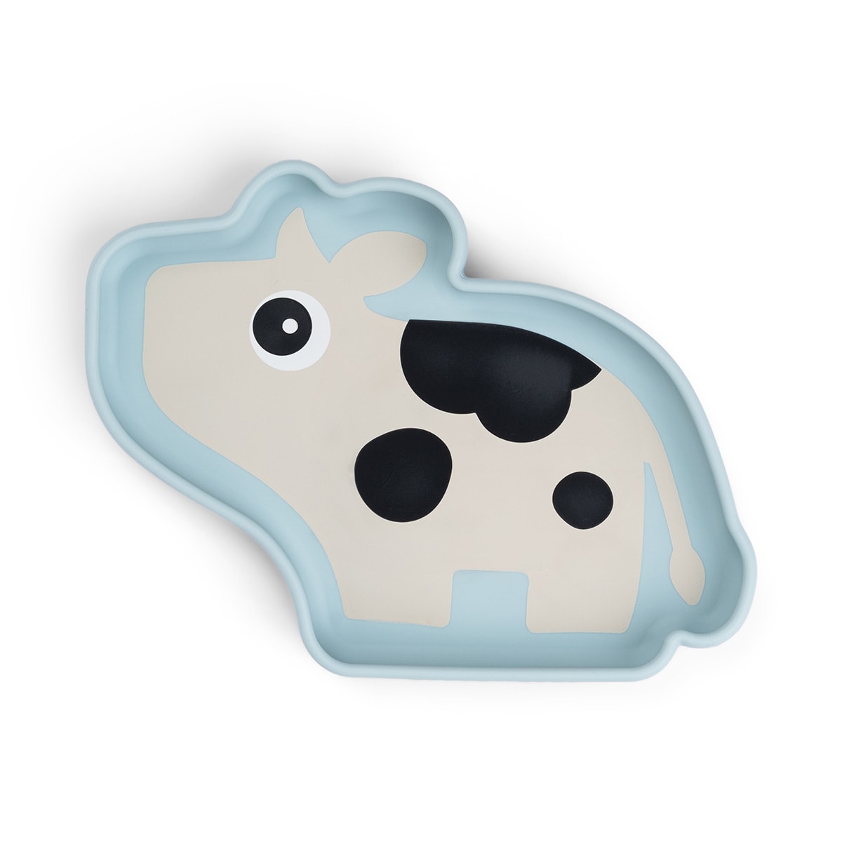 Silicone Stick&Stay Plate Dotti Blue