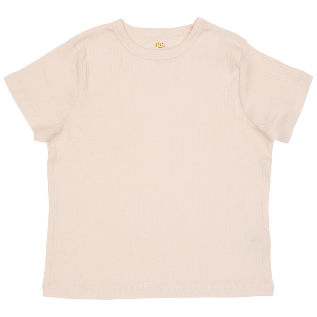 Ribbet T-shirt Lyserød