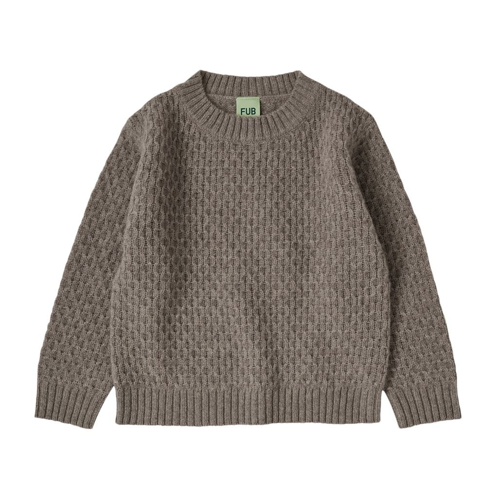 헤이즐 멜란지 램스울 크루넥 스웨터