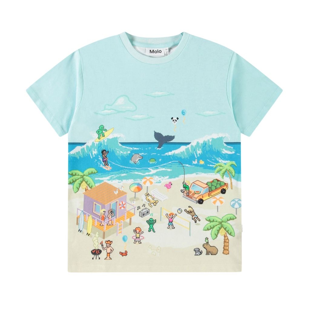 Riley Short Sleeve T-Shirt Pixel Beach