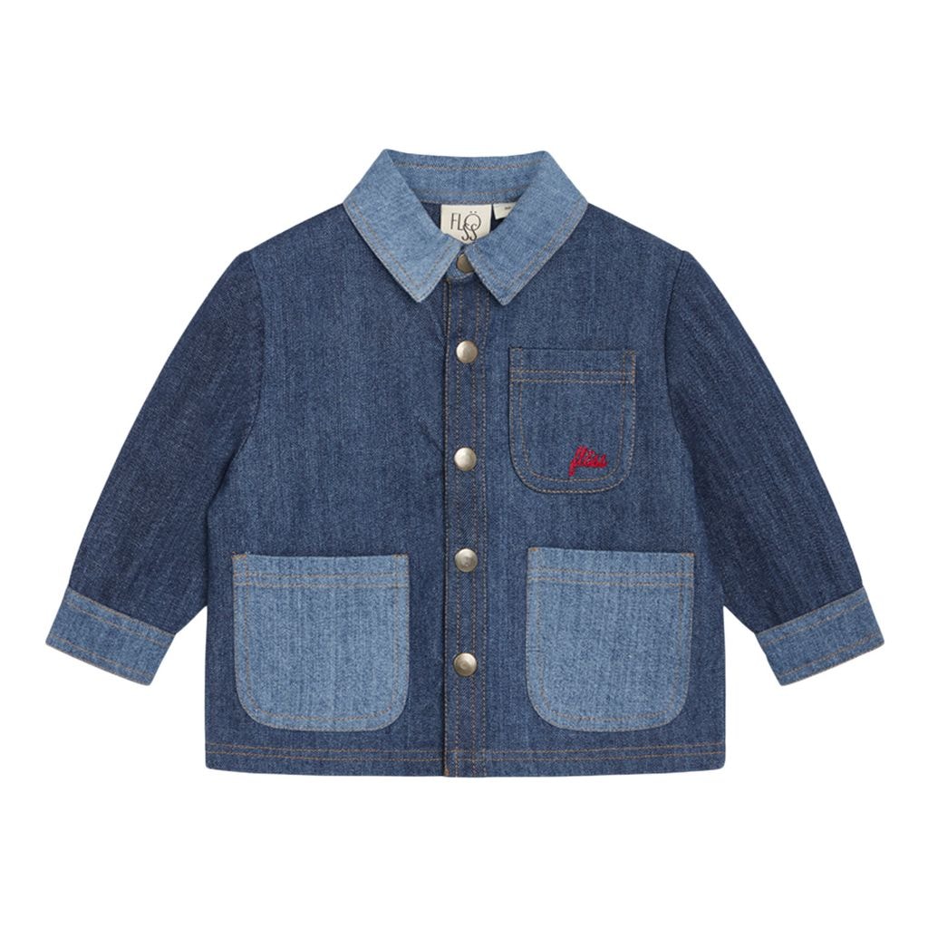 Viggo Overshirt Dark/Mid Blue Denim