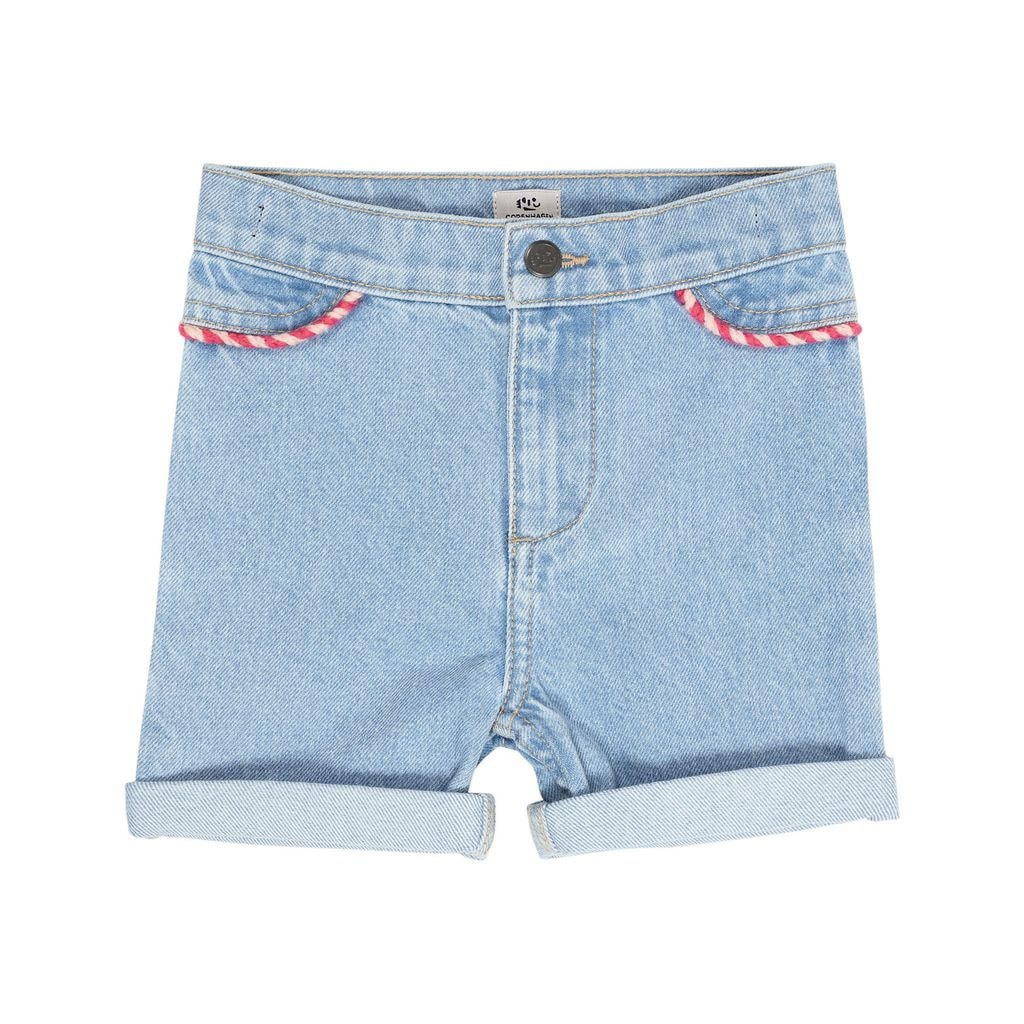 Denim Shorts Light Blue Indigo Washed