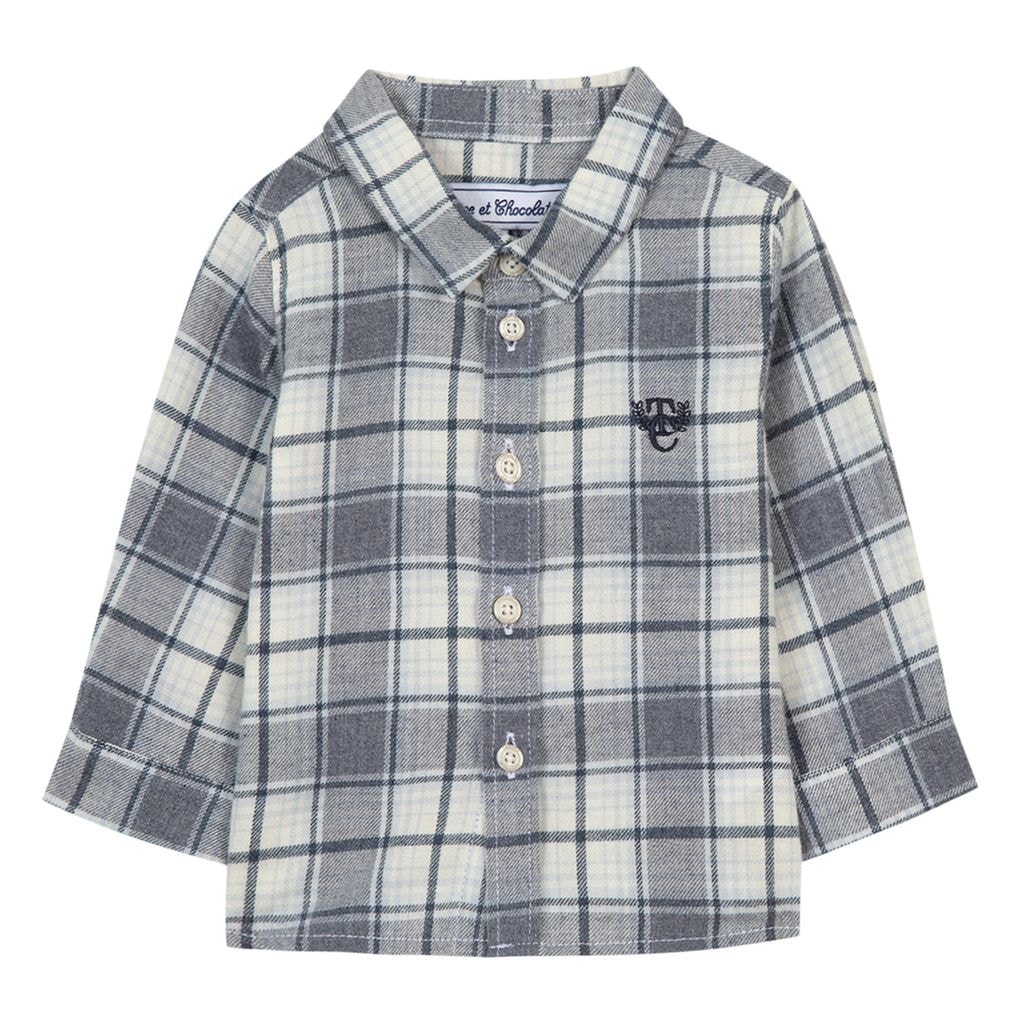 Heather bomullsskjorte Medium Heather Grey