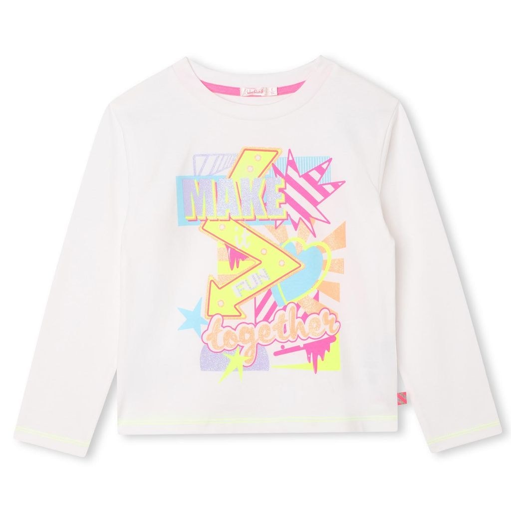 Long Sleeved Graphic T-shirt Cream