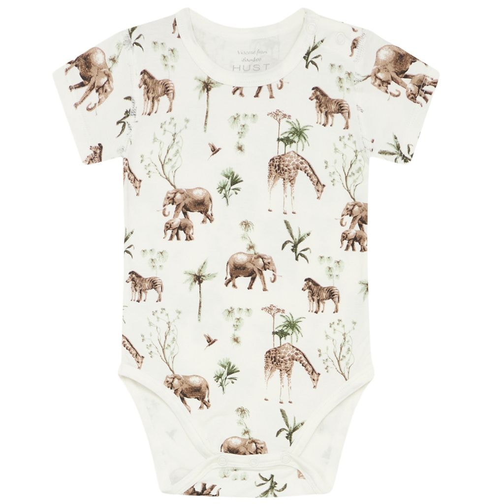 Bue Mönstrad Baby Body Elfenbensvit