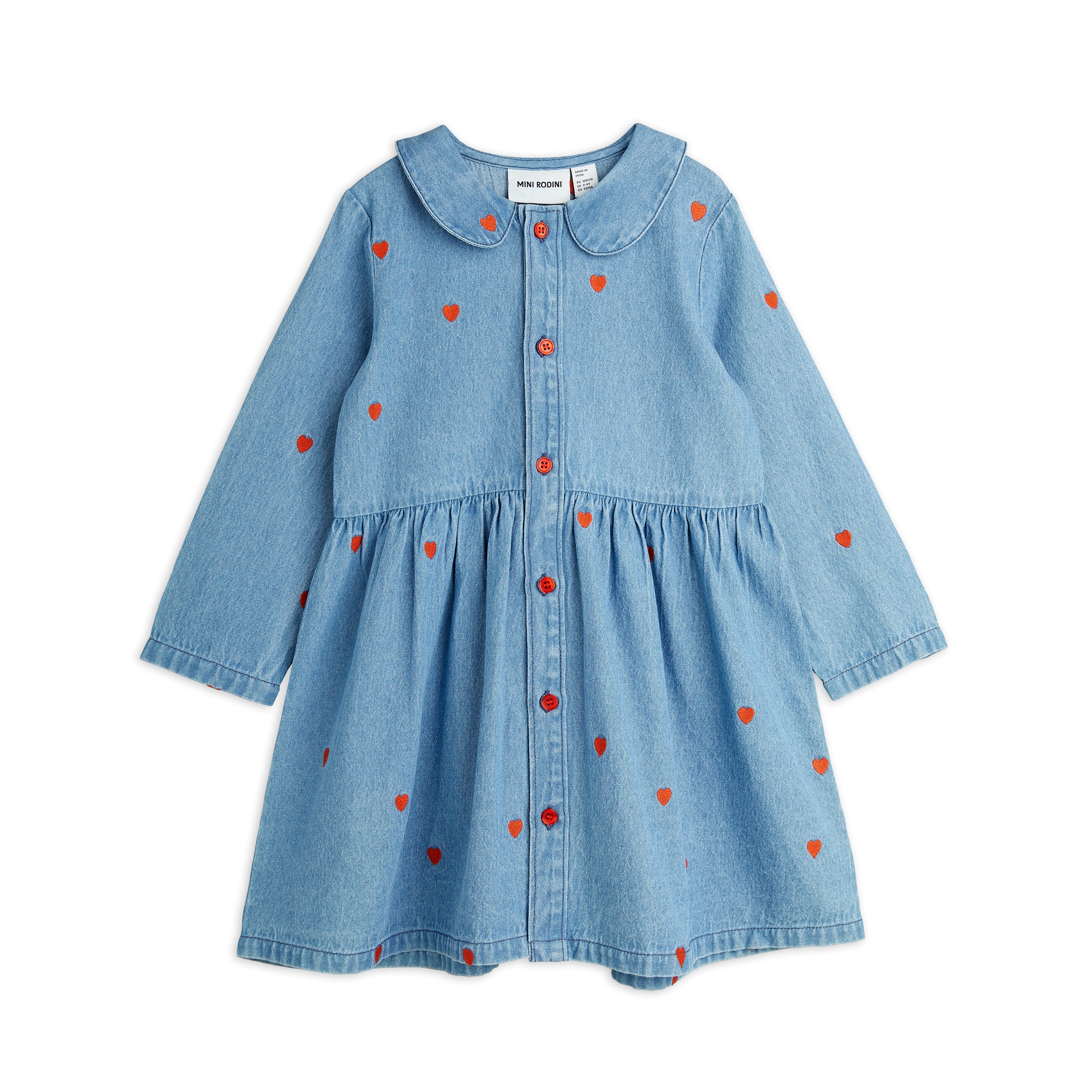GOTS Mini Hears Aoe Woven Dress Blue