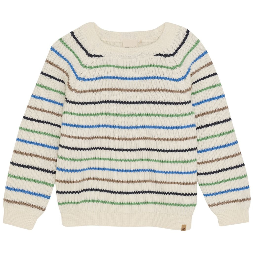 Neulottu Villapaita Marshmallow White