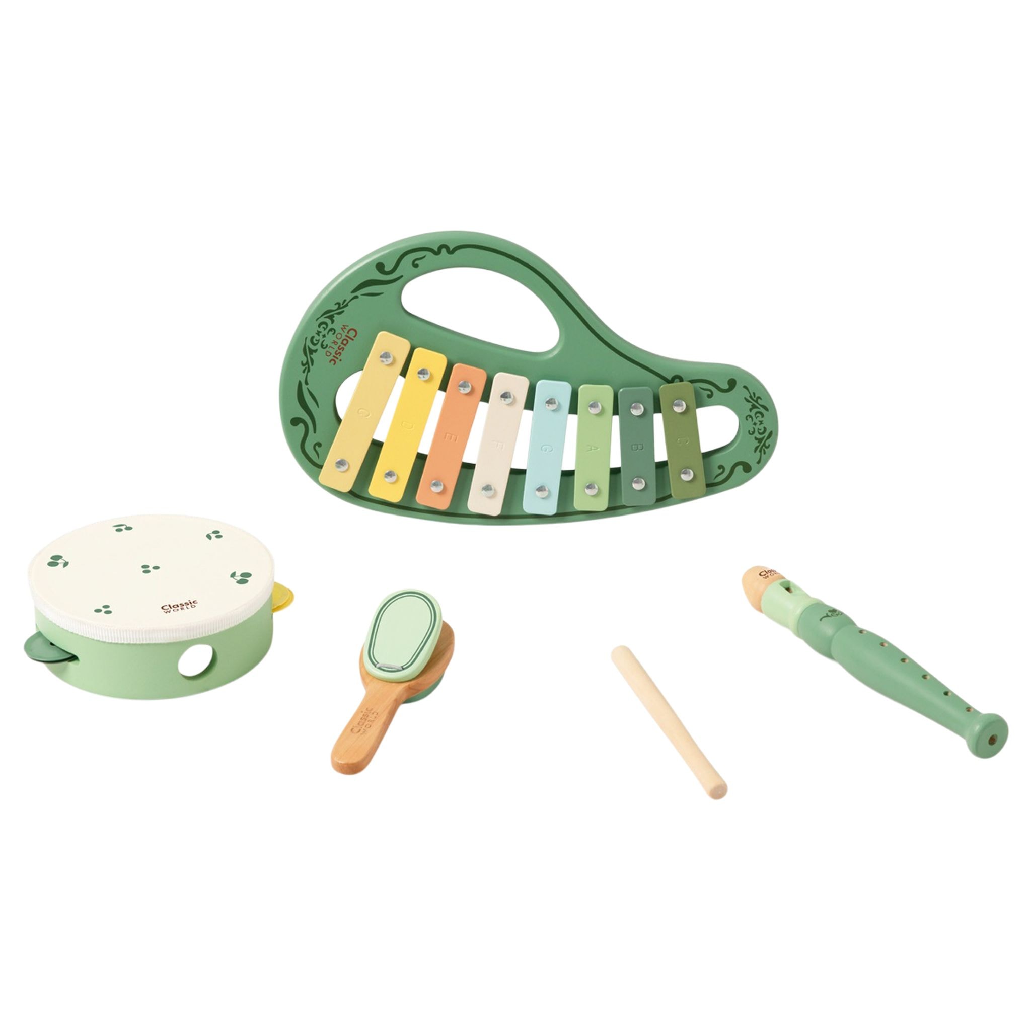 Vintage Music Set Green