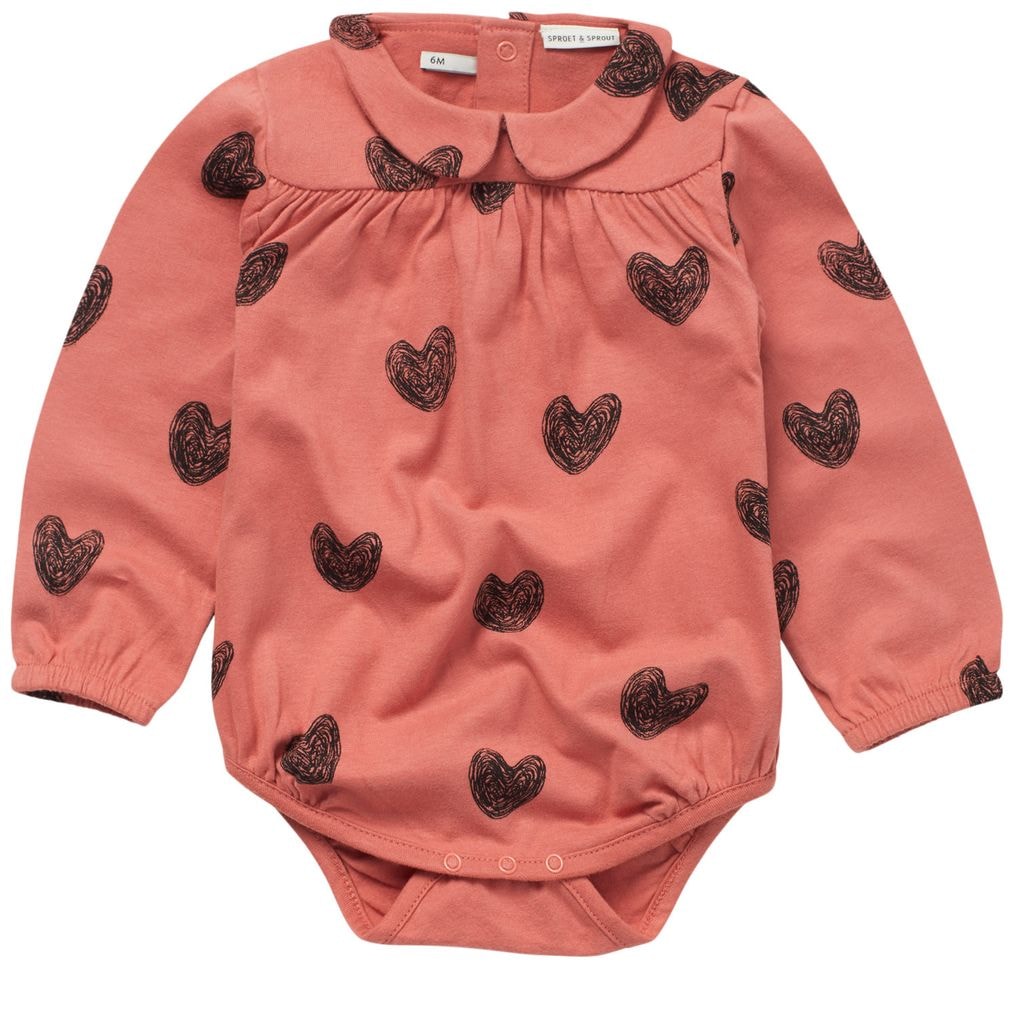 Printed Romper Faded Rose