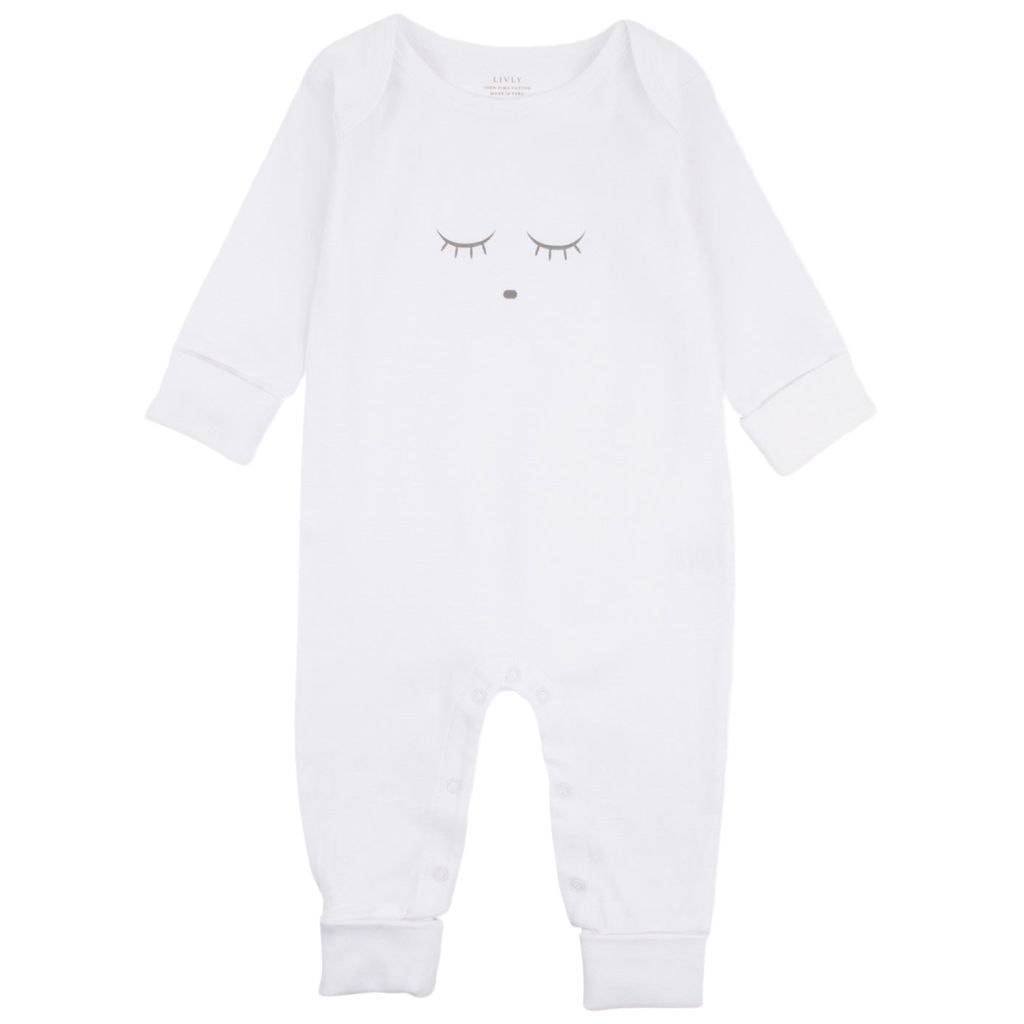 Sleeping Cutie One-piece White