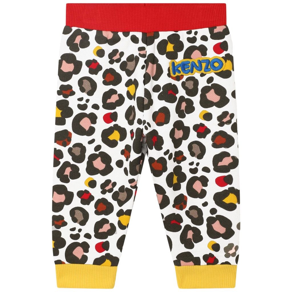 Leopard Print Sweatpants White
