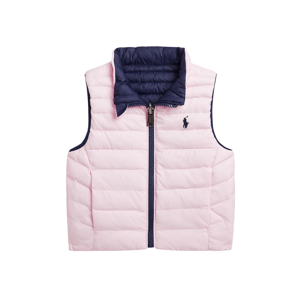 Baby Puffer Vest Newport Navy/Hint Of Pink