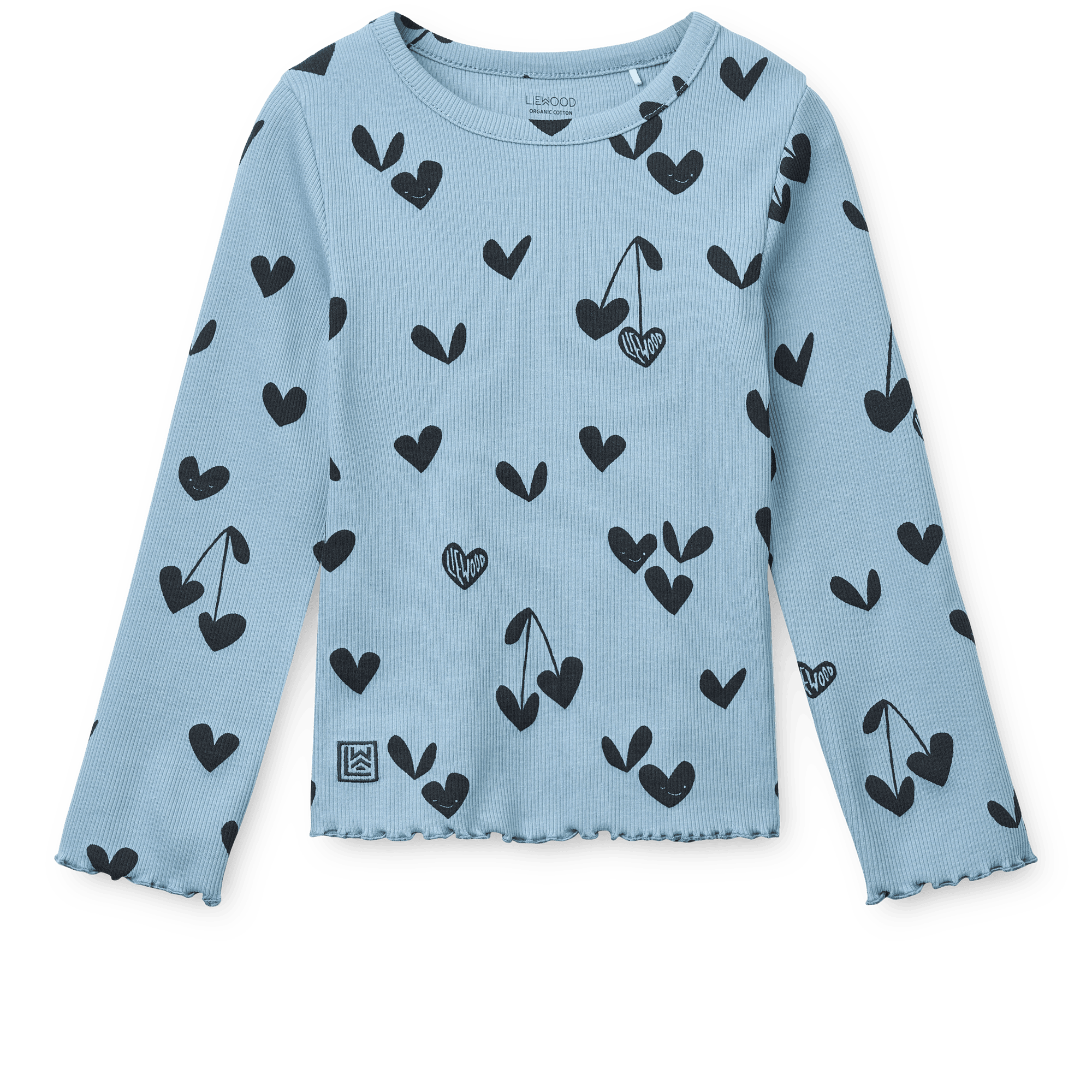 Nieve T-shirt Med Långärmad Montering Med Mönster Sweethearts Beach Blue