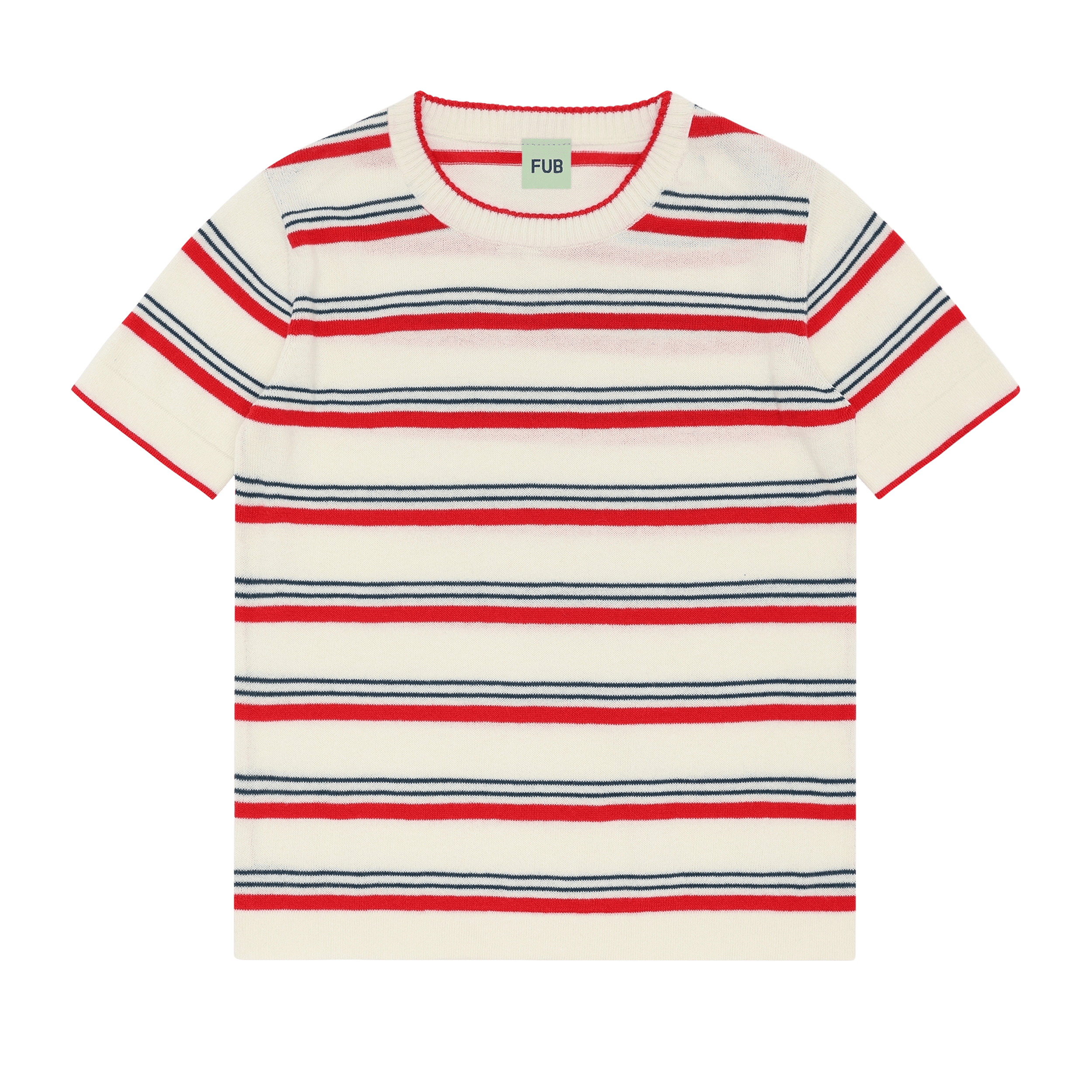 Striped T-Shirt Ecru/ Red 