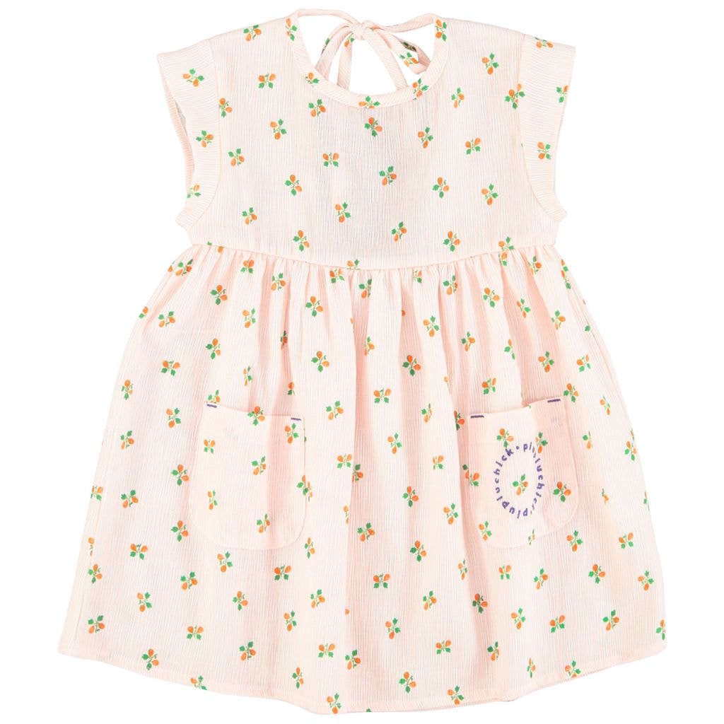 Floral Striped Dress Light Pink