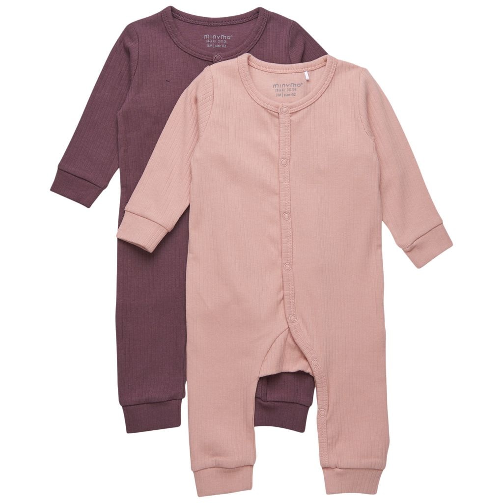 2-Pack Bodysuits Misty Rose
