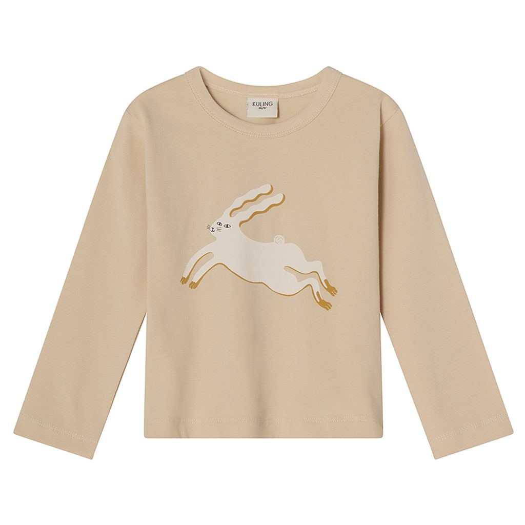 GOTS Athens Mønstret Langærmet T-shirt Madelen Möllard Bunny