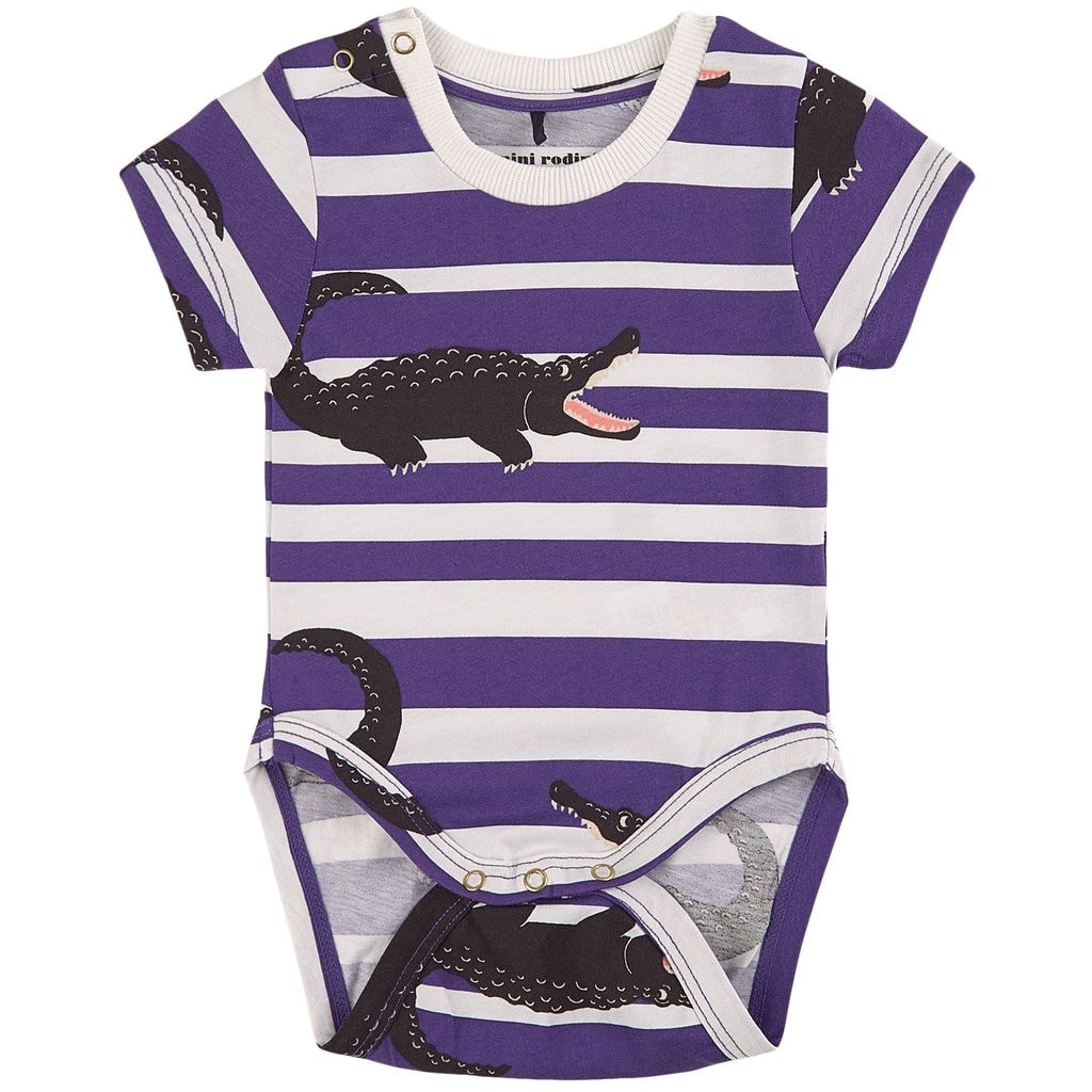 Crocodiles Baby Body Lilla